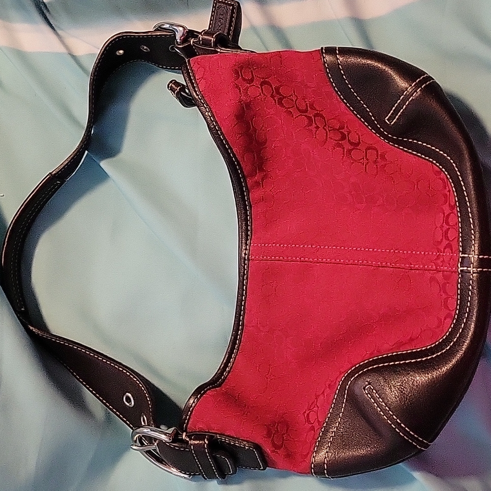 Vintage red coach bag